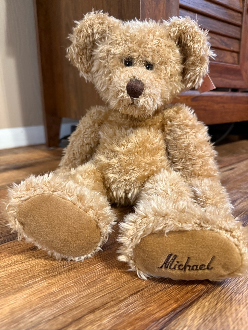 Vintage Russ Berrie MICHAEL Teddy Bear Plush Stuffed Animal 14” (With Tags)